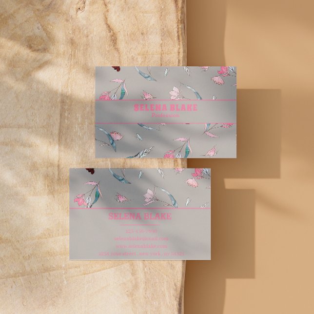 Carte De Visite Modèle floral moderne | Élégant et professionnel (Créateur téléchargé)