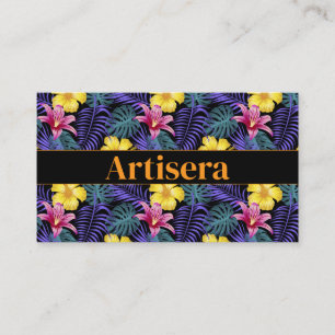 Carte De Visite Modèle floral stylisé artistique