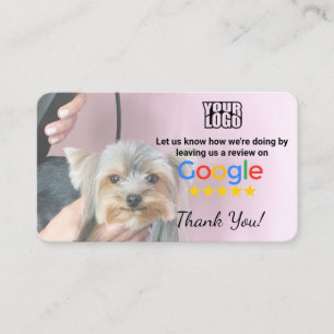 Carte De Visite Modèle Google Google Google Dog Groomer avec QR -