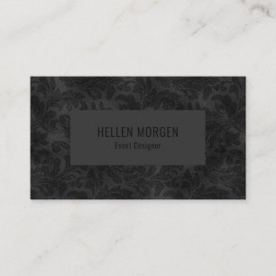 Carte De Visite Modèle luxueux monochromatique de Damas Florales