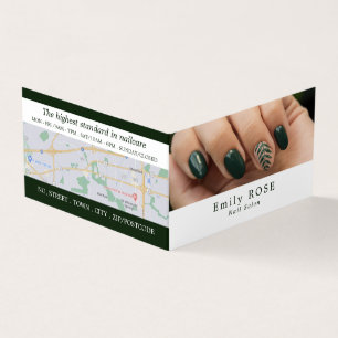 Carte De Visite Modèle main, Technicien Nail, Loyauté Salon Nail