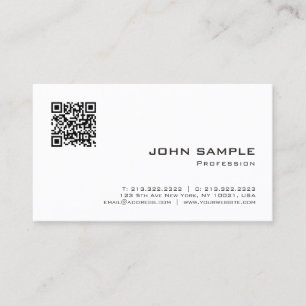 Carte De Visite Modèle minimaliste moderne élégant du code QR