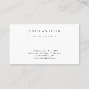 Carte De Visite Modèle minimaliste moderne élégant personnalisé