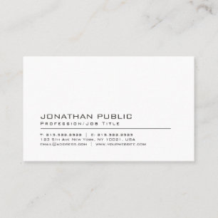 Carte De Visite Modèle minimaliste moderne élégant professionnel