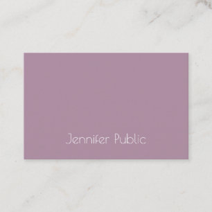 Carte De Visite Modèle minimaliste moderne simple élégant violet