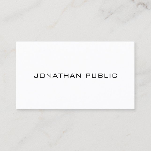 Carte De Visite Modèle minimaliste personnalisé (Devant)