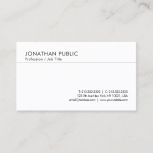 Carte De Visite Modèle minimaliste professionnel moderne personna
