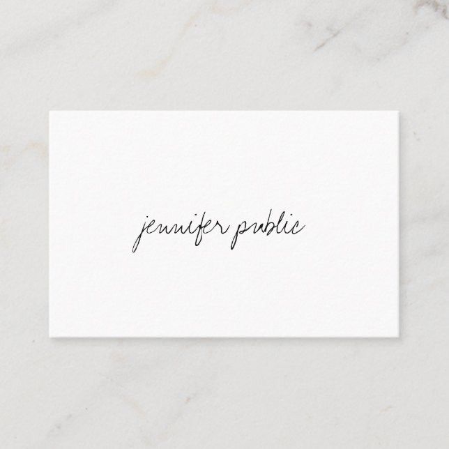 Carte De Visite Modèle moderne créatif professionnel de manuscrit (Devant)