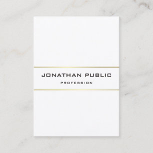 Carte De Visite Modèle Moderne Monogram Gold Stripes Professionne