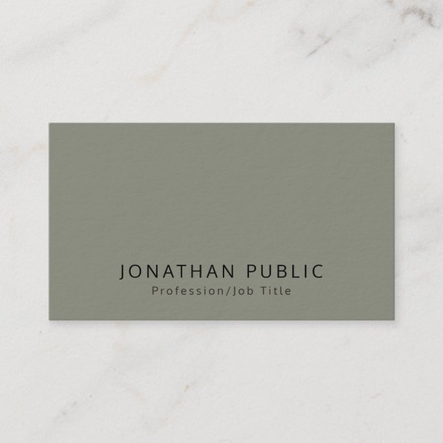 Carte De Visite Modèle moderne personnalisé élégant Premium épais (Devant)