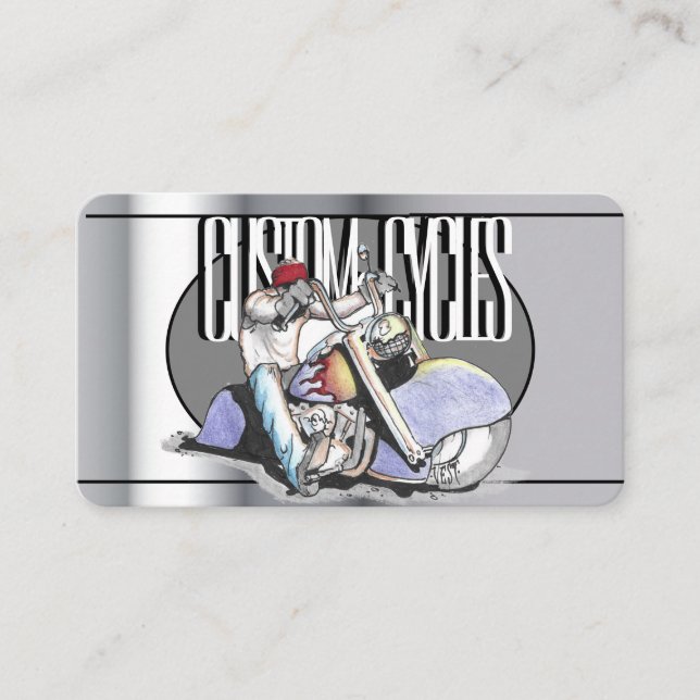 Carte de visite modèle moto (Devant)