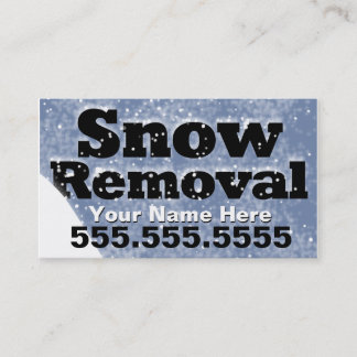 Carte De Visite Modèle personnalisable de suppression de neige
