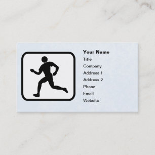 Carte De Visite Modèle personnalisable du logo du coureur