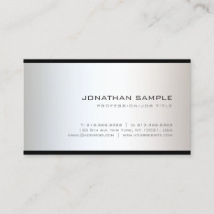 Carte De Visite Modèle personnalisé moderne élégant simple profess