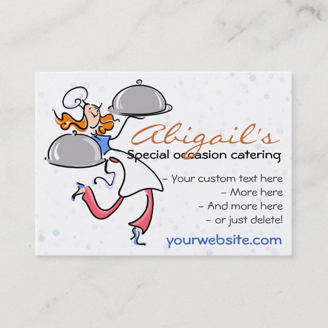 Carte De Visite Modèle personnel de approvisionnement de chef (Devant)