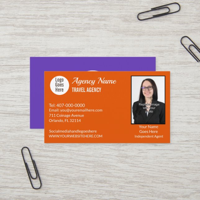 Carte De Visite Modèle photo générique Simple All Industries Busin (Devant/Arrière en situation)