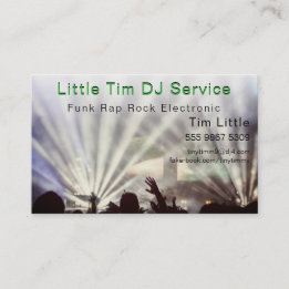 Carte De Visite Modèle photo Mariage électronique DJ Disk Jockey