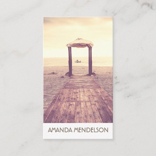 Carte De Visite Modèle photo vertical à la mode de recouvrement (Devant)