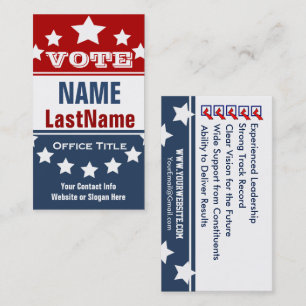 Carte de visite Modèle politique de la campagne
