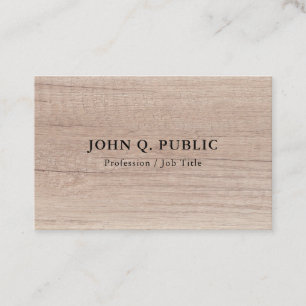 Carte De Visite Modèle professionnel de look de bois personnalis