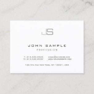 Carte De Visite Modèle professionnel de monogramme minimaliste mo