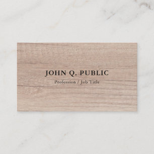 Carte De Visite Modèle professionnel élégant en bois personnali