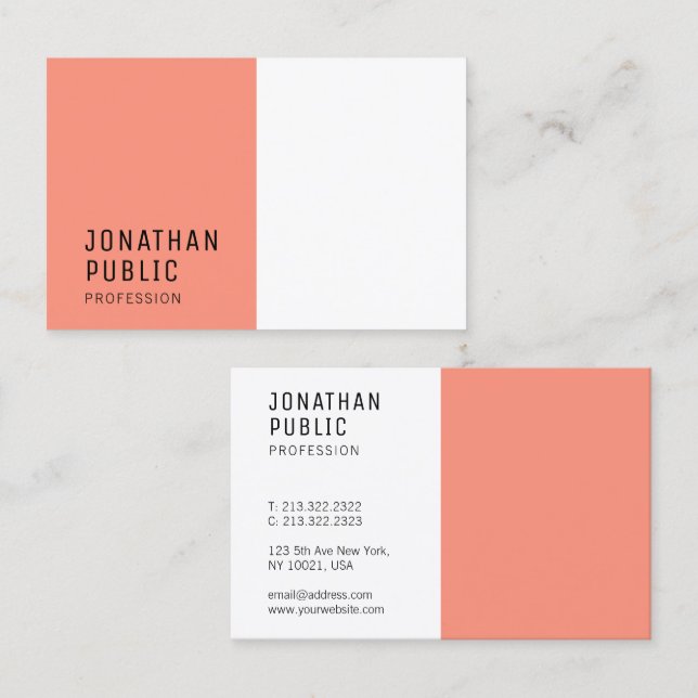 Carte De Visite Modèle professionnel élégant et moderne (Devant / Derrière)