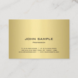 Carte De Visite Modèle professionnel Elegant Gold Look moderne