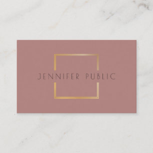 Carte De Visite Modèle professionnel Elegant Gold Rose personnali