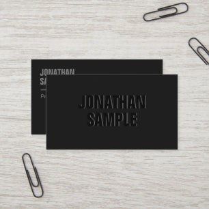 Carte De Visite Modèle professionnel élégant Noir & Anthracite