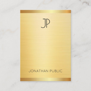 Carte De Visite Modèle professionnel personnalisé Faux Gold Eleg