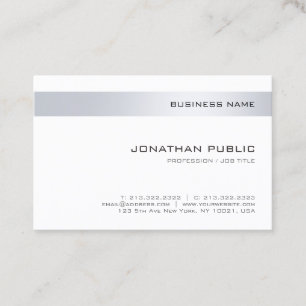 Carte De Visite Modèle professionnel simple Élégant