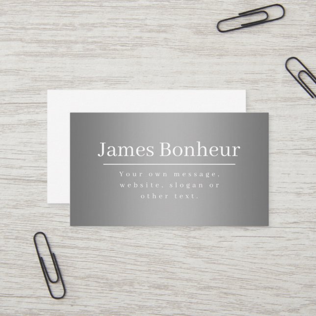 Carte De Visite Modèle promotionnel modifiable pour les entreprise (Devant/Arrière en situation)