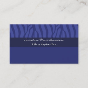 Carte De Visite Modèle Royal Blue Zebra