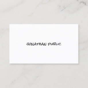 Carte De Visite Modèle simple de texte de calligraphie élégante mo