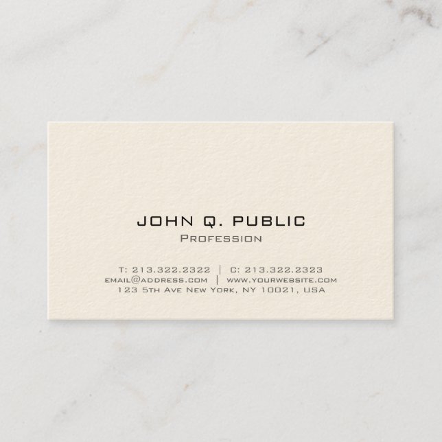 Carte De Visite Modèle simple moderne professionnel personnalisé (Devant)