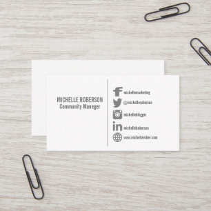 Carte De Visite Modèle social d'icônes de médias