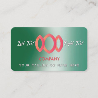 Carte De Visite Modèle vert métallique moderne dégradé