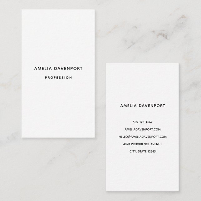 Carte De Visite modèle vertical 4 dongles 9 (Devant / Derrière)