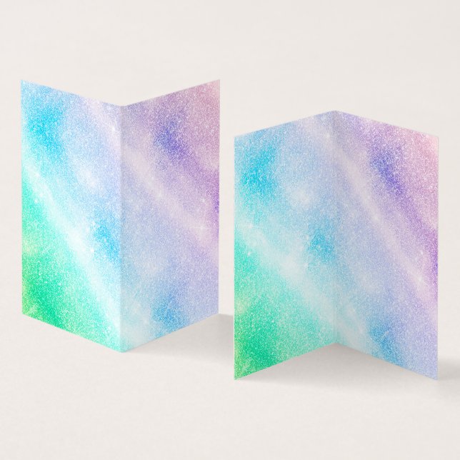 Carte De Visite Modèle vitreux ombre Blue Purple Glitter (Intérieur et extérieur)