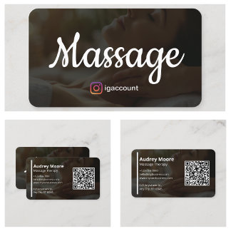 Carte De Visite Modèles de conception de thérapie de massage des m