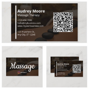 Carte De Visite Modèles de conception de thérapie de massage profe