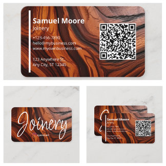 Carte De Visite Modèles de Joinery moderne et simple