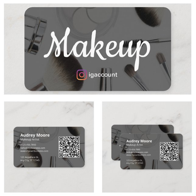 Carte De Visite Modèles de maquillage (Makeup Artist Templates Business Card
)