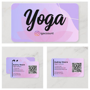 Carte De Visite Modèles de professeur de yoga moderne