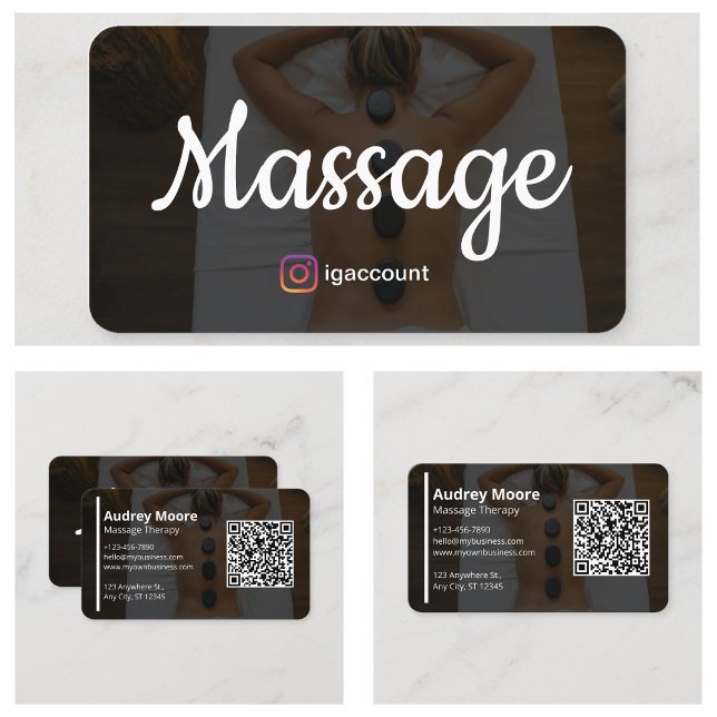 Carte De Visite Modèles de Thérapie de Massage (Massage Therapy Templates Business Card
)