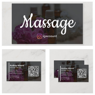 Carte De Visite Modèles de thérapie de massage professionnel moder