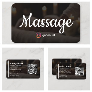 Carte De Visite Modèles de thérapie de massage Thérapeutes de mass