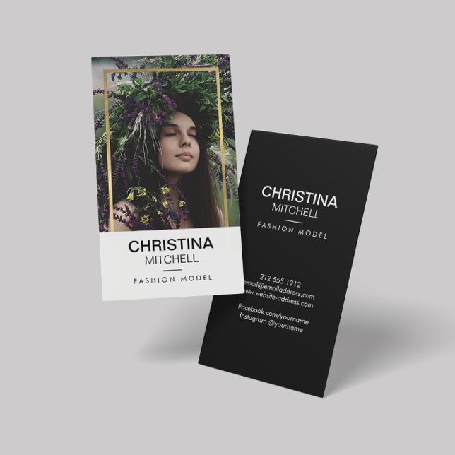 Carte De Visite Modèles et acteurs Capture d'écran Photo Faux Gold (Créateur téléchargé)