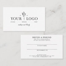 Modern Add Your Logo Beauty Refer a Friend 